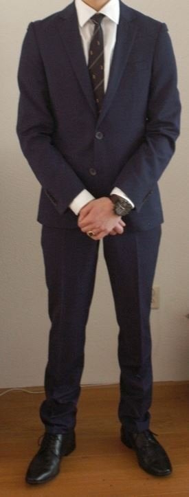 Herenkostuum blauw maat 44, Ophalen of Verzenden, Zo goed als nieuw, Maat 46 (S) of kleiner, Blauw