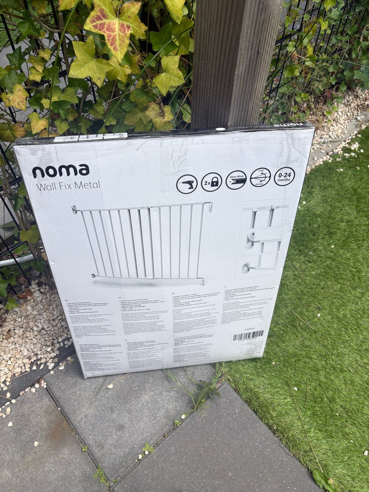 Noma Wall Fix Metal Traphekje Wit - Nieuw in doos, Kinderen en Baby's, Traphekjes, Ophalen, Nieuw, Metaal of IJzer, Schroefhekje