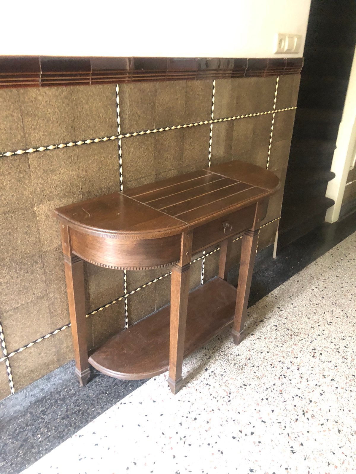 Klassiek model gangtafel, Ophalen