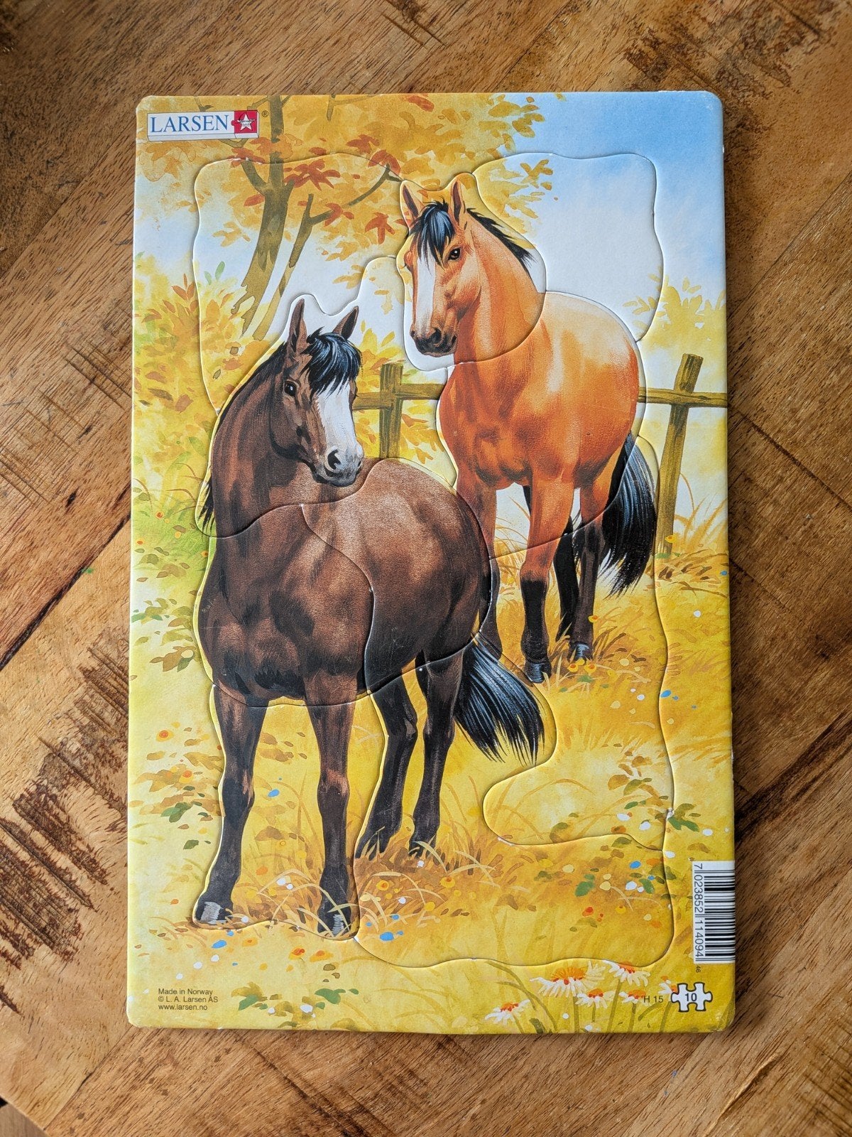 puzzel kind 10 stukjes Larsen paarden, Ophalen, 10 tot 50 stukjes, Gebruikt