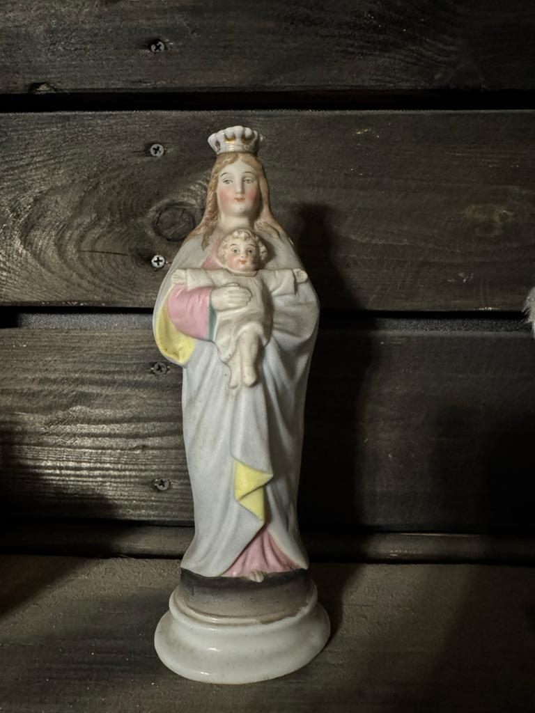 Antiek Mariabeeldje met Kindje Jezus, Antiek en Kunst, Antiek | Religie, Ophalen