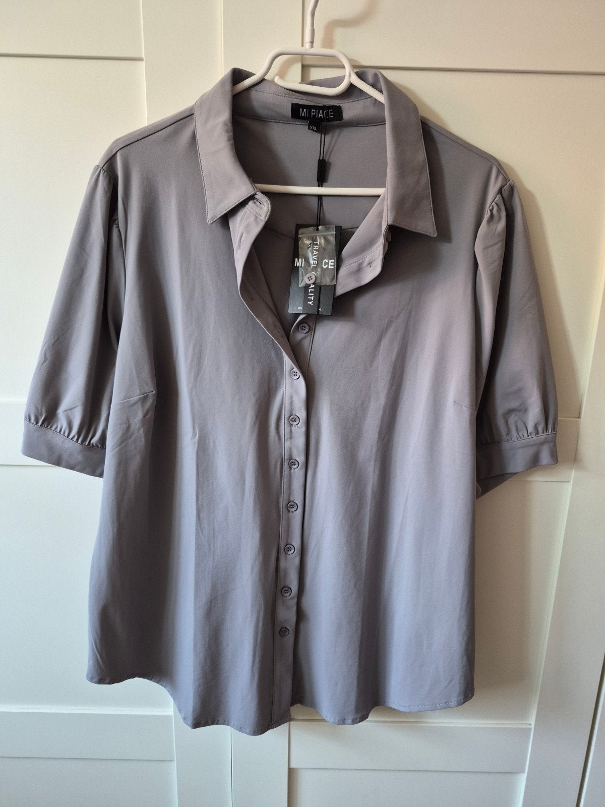 Mi Piace Blouse XXL Grijs, Kleding | Dames, Blouses en Tunieken, Mi Piace, Maat 46/48 (XL) of groter, Nieuw, Ophalen of Verzenden