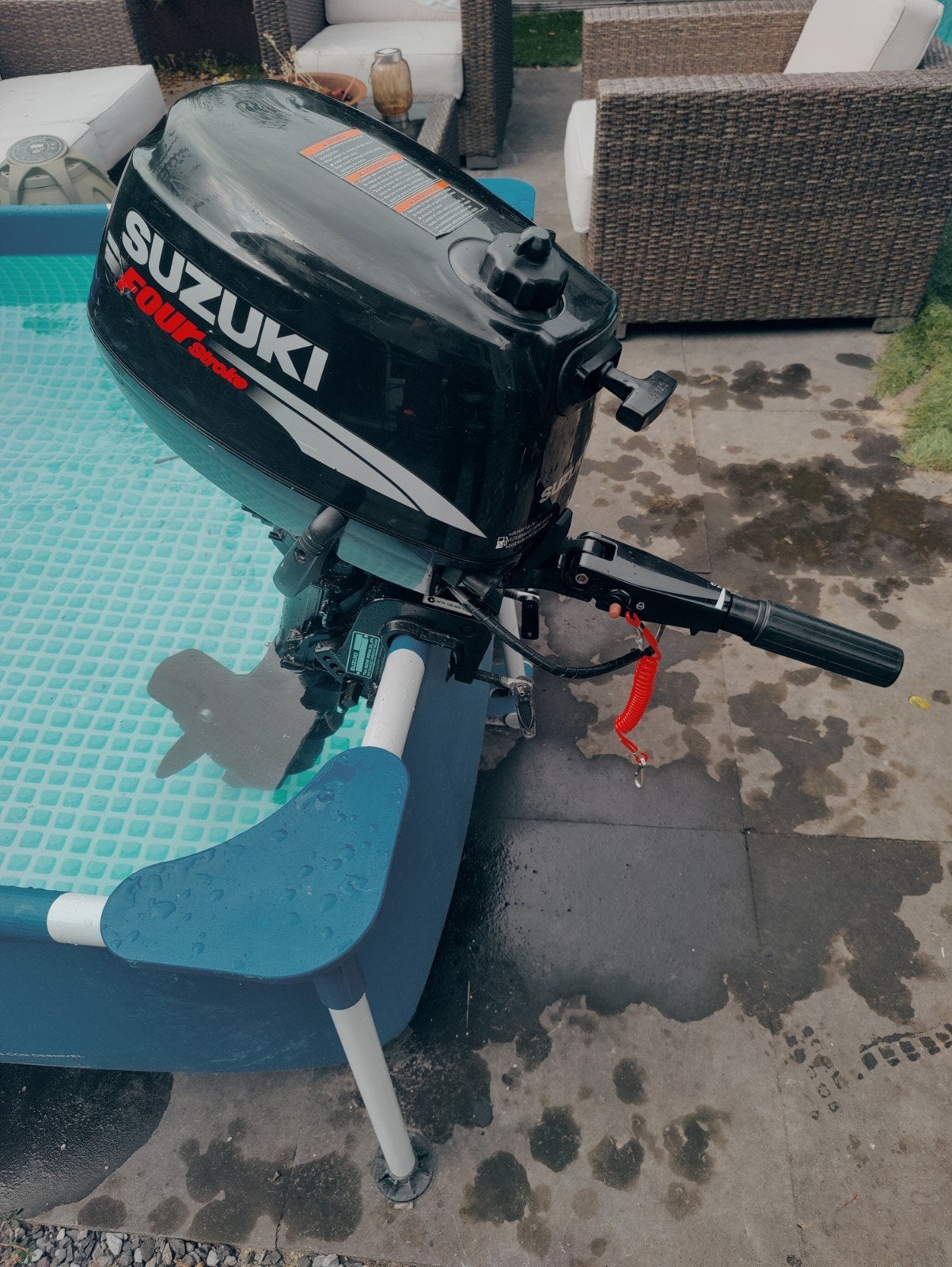 6 pk Suzuki Four stroke, viertakt buitenboord motor, Ophalen of Verzenden, Gebruikt, Benzine, 5 tot 10 pk
