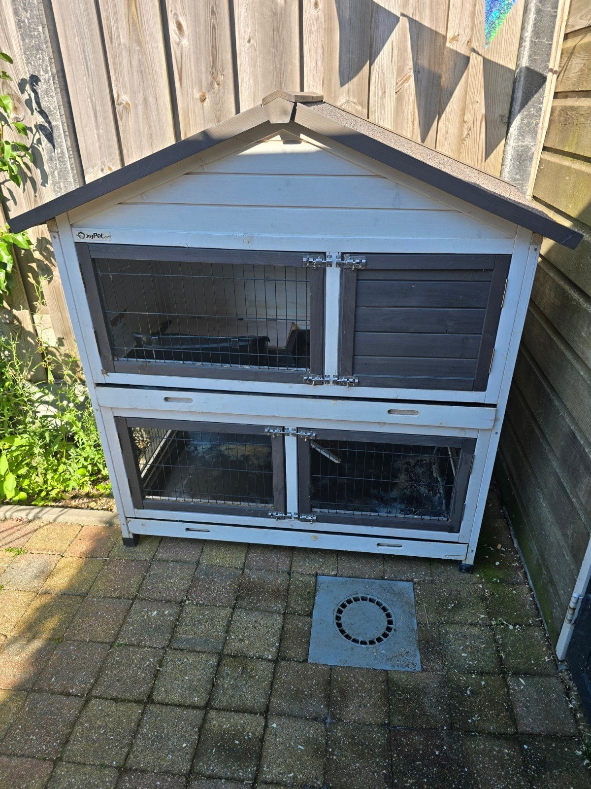 Gratis konijnenhok, Dieren en Toebehoren, Knaagdieren en Konijnen | Hokken en Kooien, Ophalen, Gebruikt, 90 cm of meer, Hok