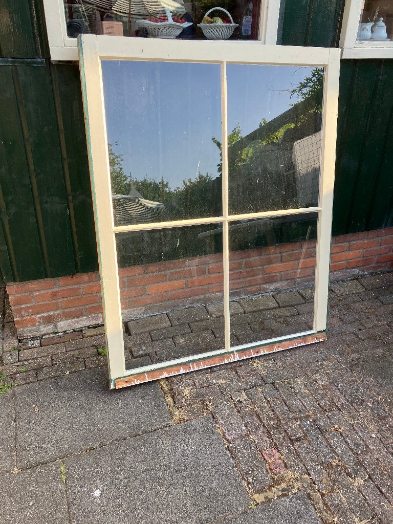 houten kozijn met enkel glas, Gebruikt, Raamkozijn, 75 tot 150 cm, Hout