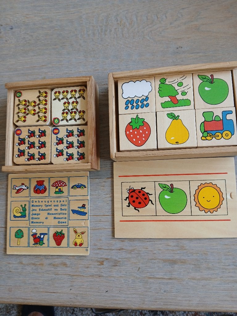 2 houten kinderspelen, Ophalen of Verzenden, Zo goed als nieuw, Jongen of Meisje
