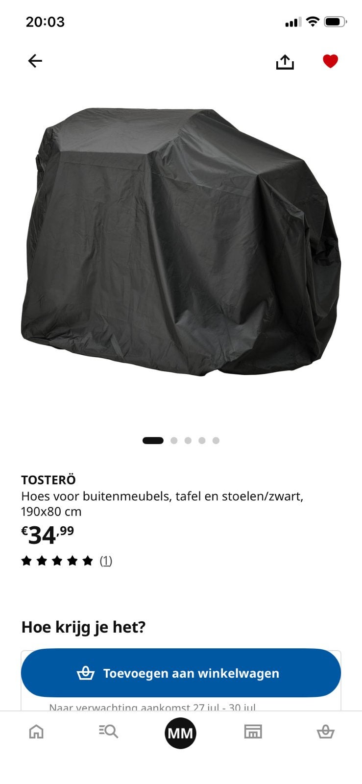 Tuinset regenhoes, Ophalen, Zo goed als nieuw