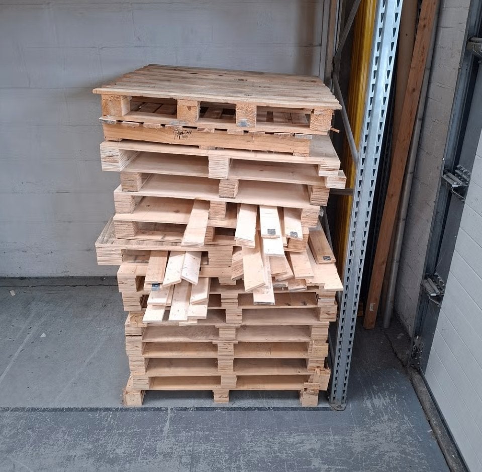 Houten pallets en houten latten, Ophalen, Gebruikt, 50 mm of meer, Balk