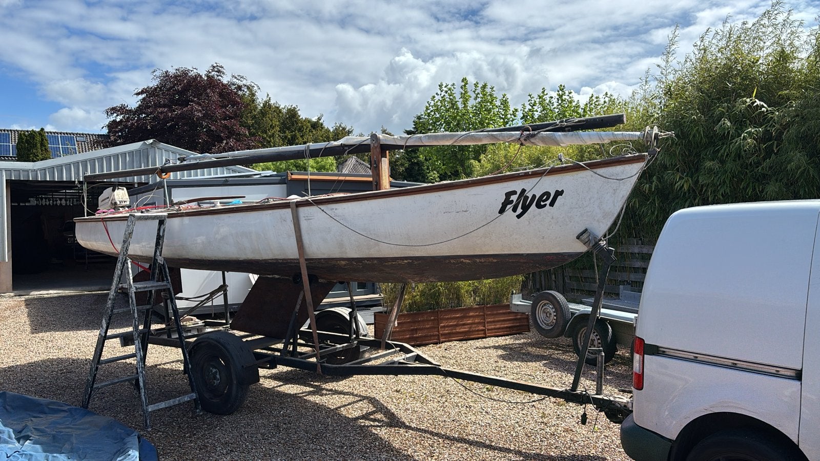 Fly Tour zeilboot, nieuwe antifouling teak dek en trailer, Watersport en Boten, Overige merken, Gebruikt, 4 pk, Open zeilboot