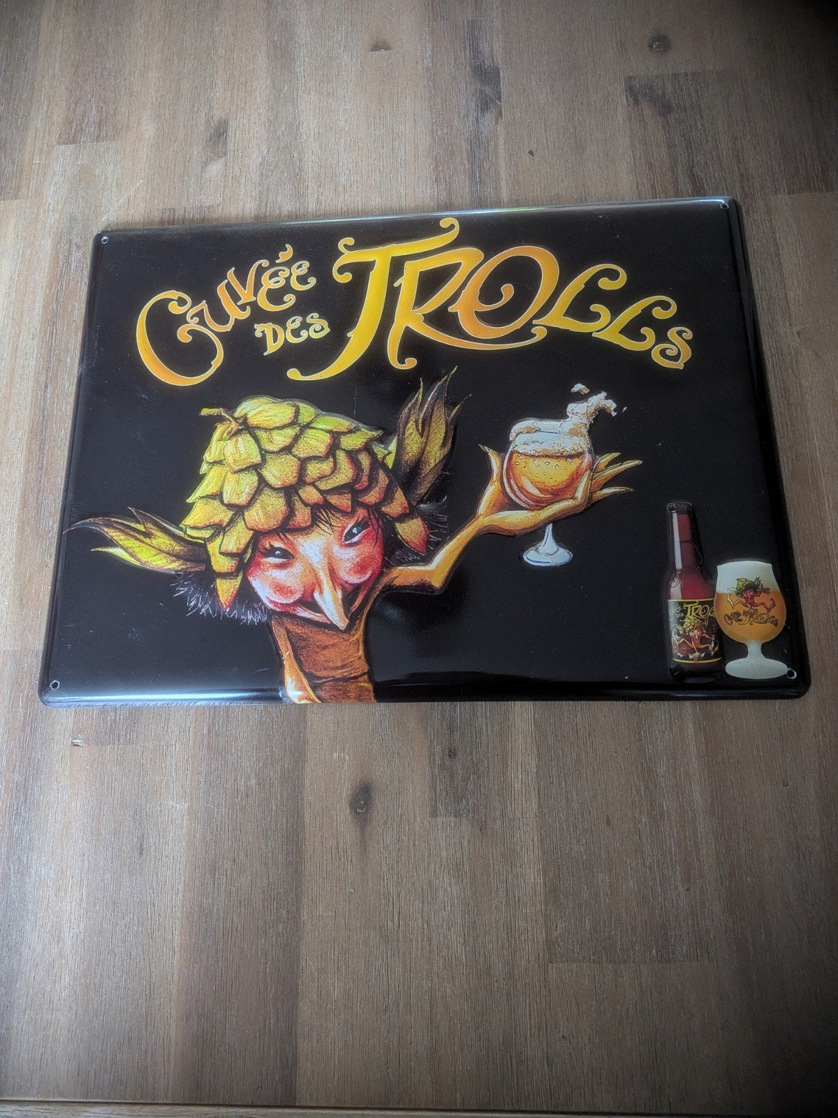 Cuvée des Trolls Emaille Reclamebord - Bierdecoratie, Ophalen of Verzenden