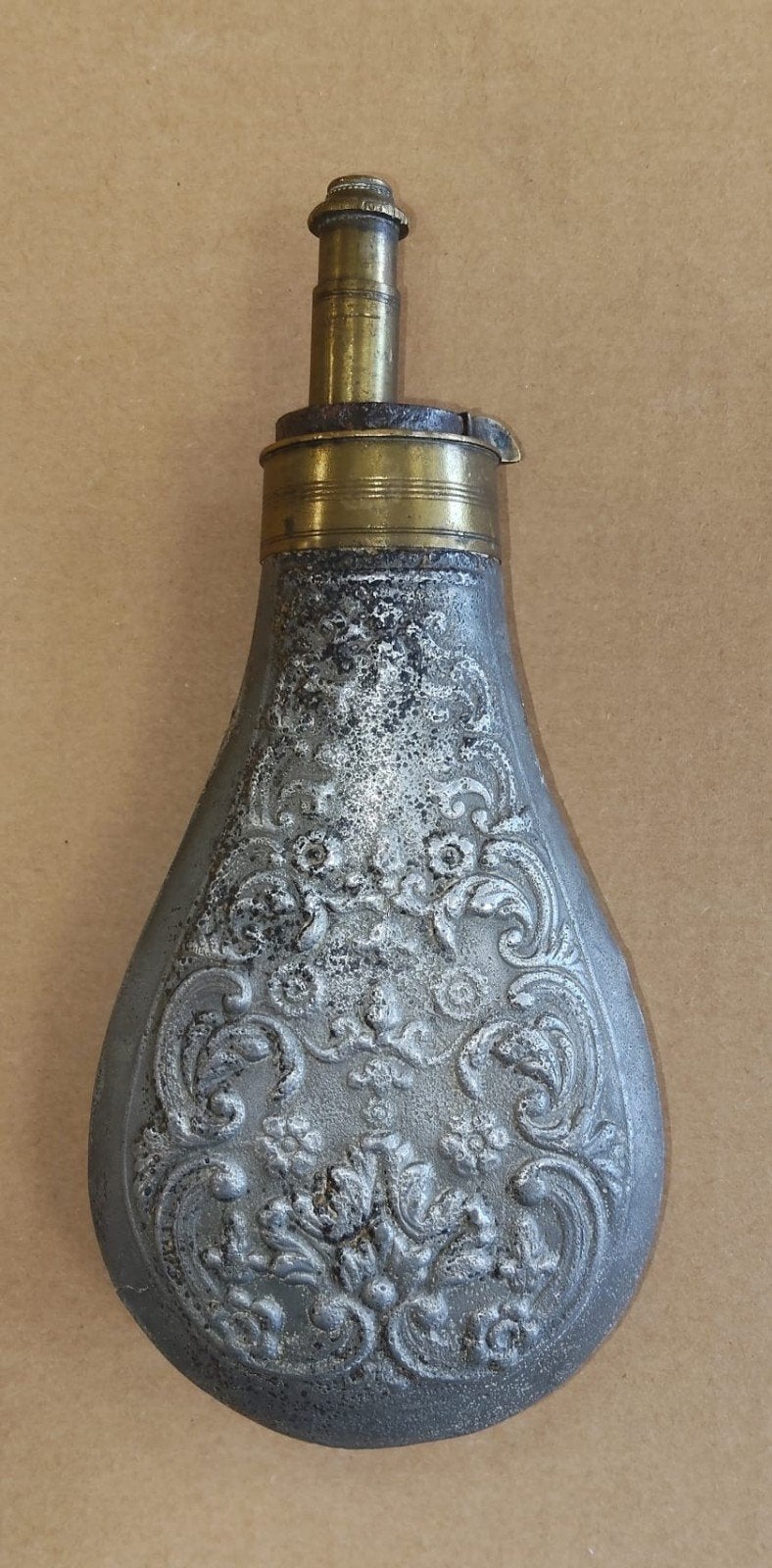 Antieke Tinnen of Zinken Peoder-Fles, Ophalen of Verzenden