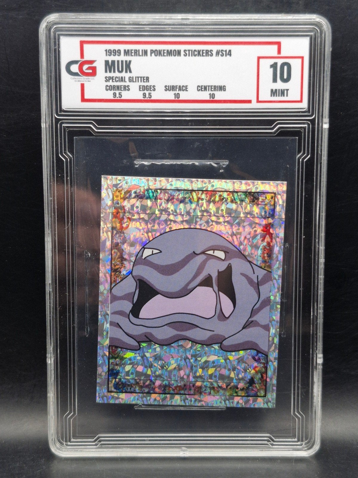 Muk 1999 pokemon sticker special glitter  CG 10 mint, Verzenden, Zo goed als nieuw, Losse kaart