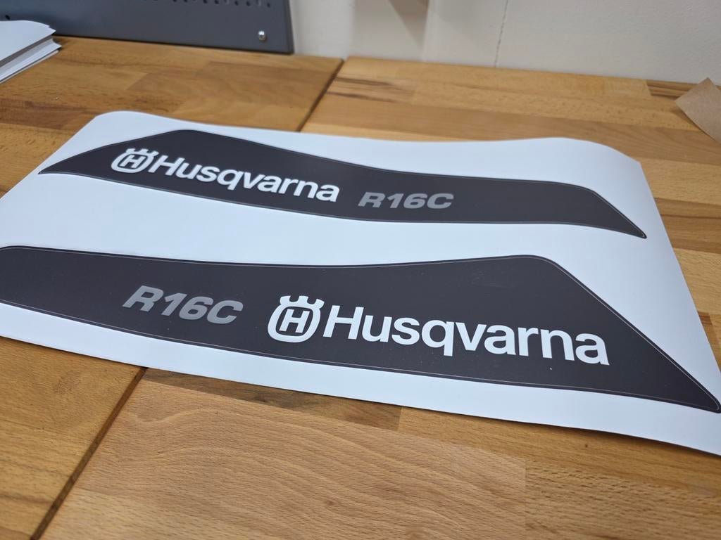 Husqvarna Rider R16c R13c Sticker motorkap zitmaaier, Tuin en Terras, Ophalen
