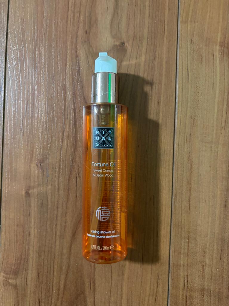 Rituals Fortune Oil Doucheolie - Sweet Orange & Cedar Wood, Ophalen of Verzenden, Gebruikt, Bad & Douche