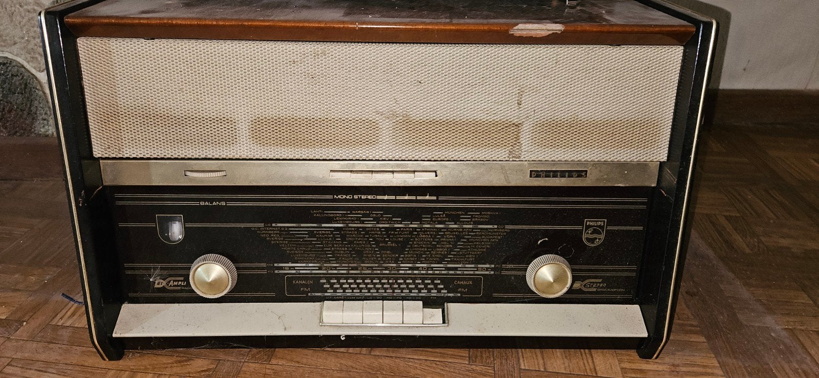 Vintage Philips Radio - Jaren '60 buizenradio, Ophalen, Gebruikt, Radio