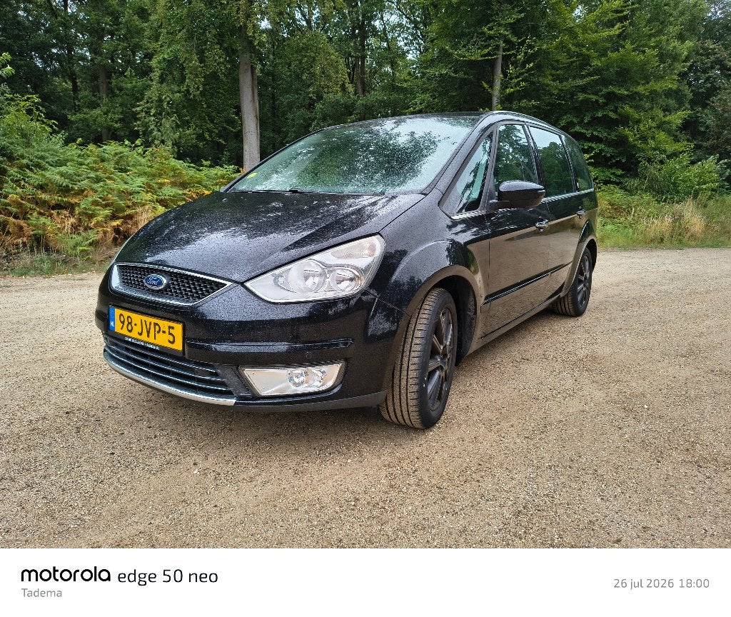 Ford Galaxy 2.0 goed ondh Zwart panorama, trekhaak APK 8-27, Auto's, Voorwielaandrijving, Stof, Zwart, 4 cilinders