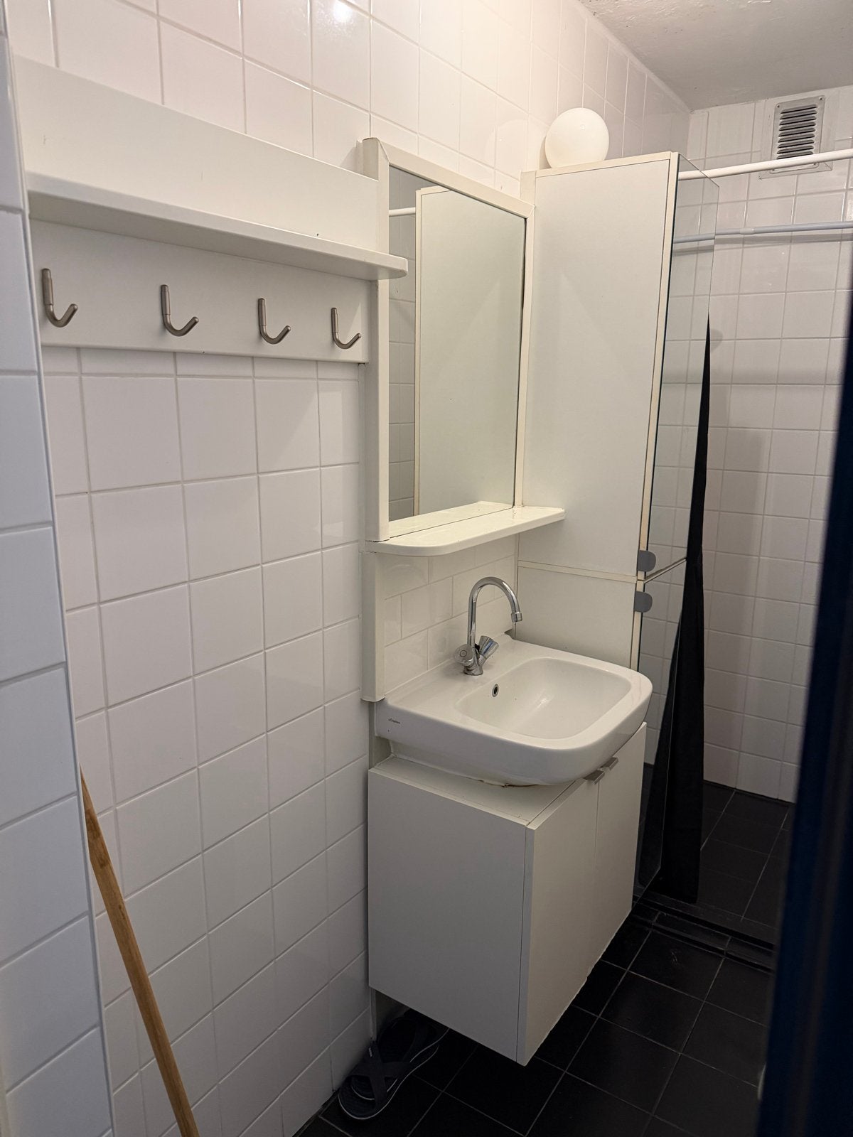 Badkamermeubel met wastafel, spiegelkast en hoge kast, Huis en Inrichting, Badkamer | Badkamermeubels, Gebruikt, 25 tot 50 cm