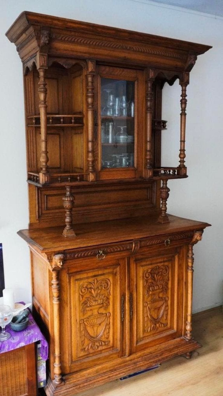 Antieke Mechelse Houten Buffetkast, Ophalen of Verzenden
