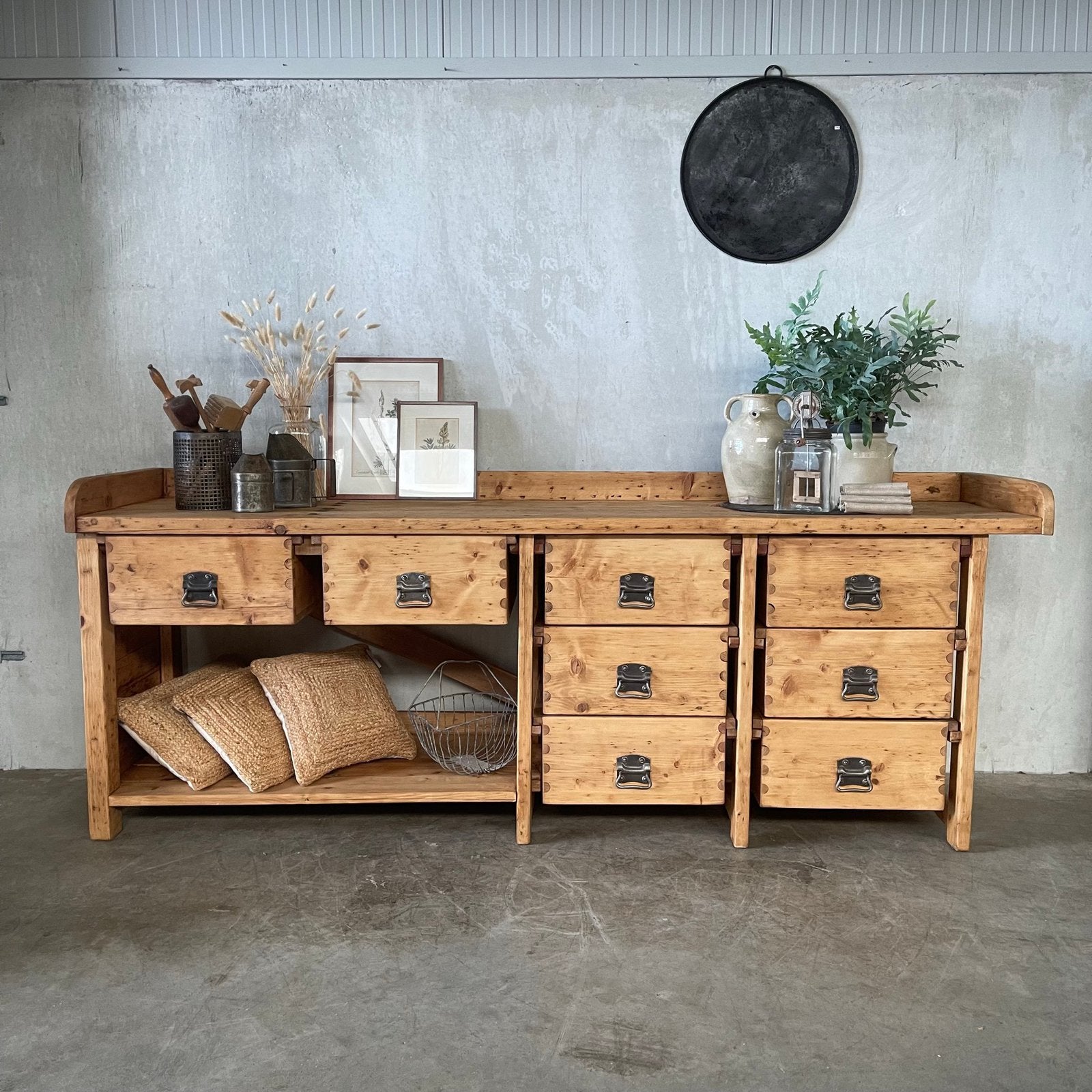 Oude bakkerswerkbank, vintage werkbank, dressoir, toonbank, Ophalen
