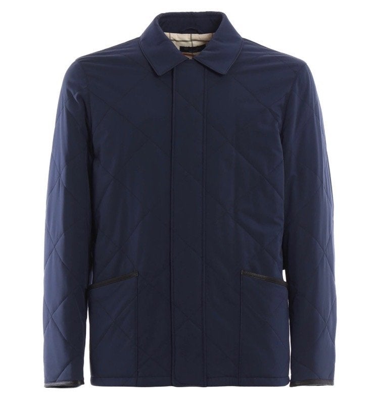 Loro Piana Quilted Horsey Jacket maat L, Ophalen, Blauw, Overige maten, Zo goed als nieuw