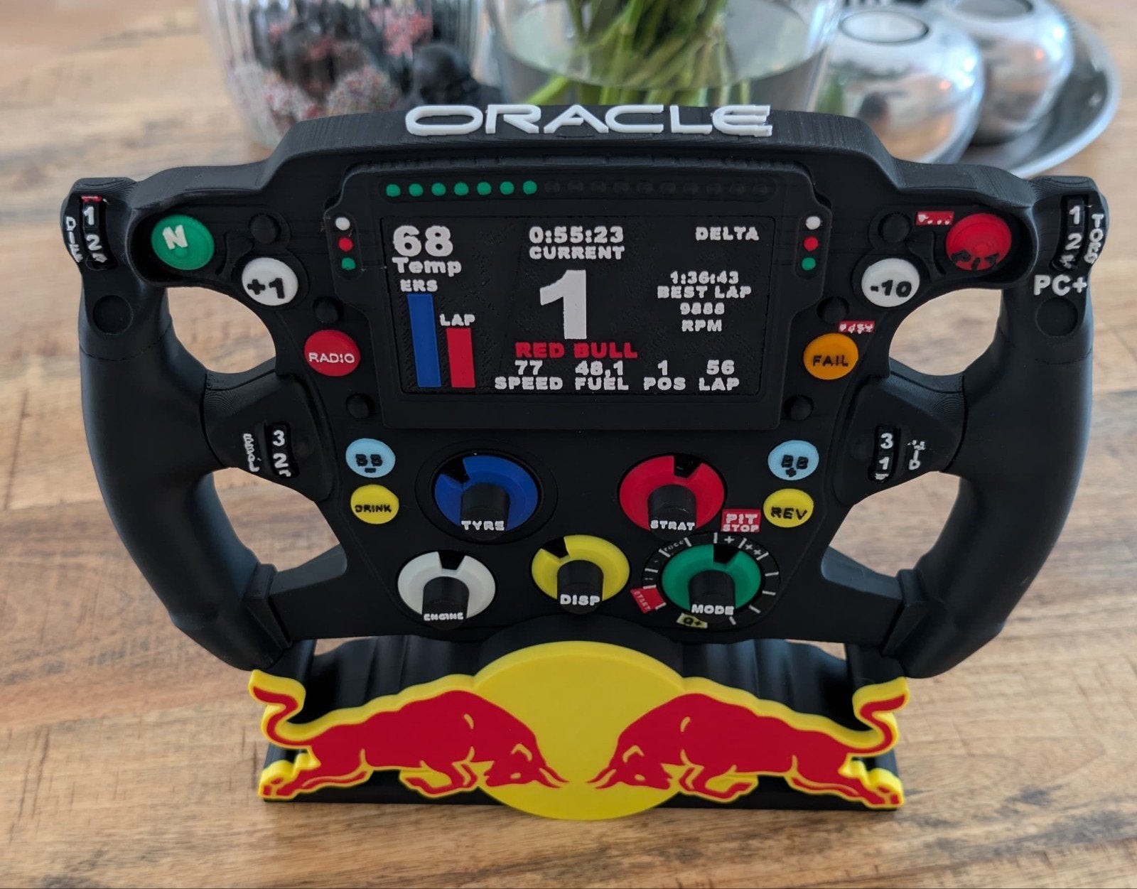 Red Bull Racing F1 Stuurwiel Display - Max Verstappen, Ophalen of Verzenden, Zo goed als nieuw, Formule 1
