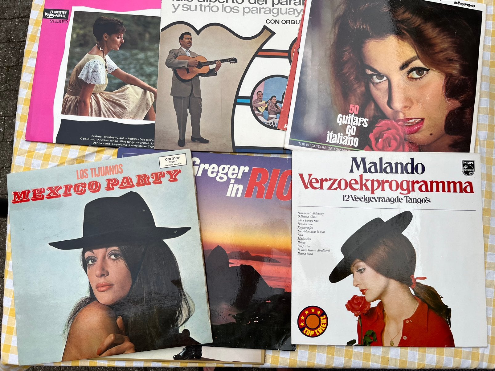 8x LP vinyl oa tango, flamenco en gitaar, Ophalen of Verzenden, Gebruikt