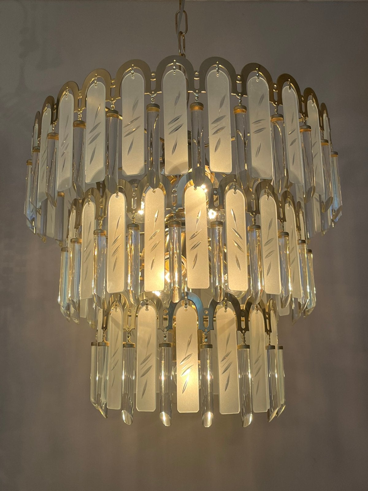 Xl facel geslepel plaatjes kroonluchter italiaans design, Ophalen of Verzenden, Baak, Baak, Baak