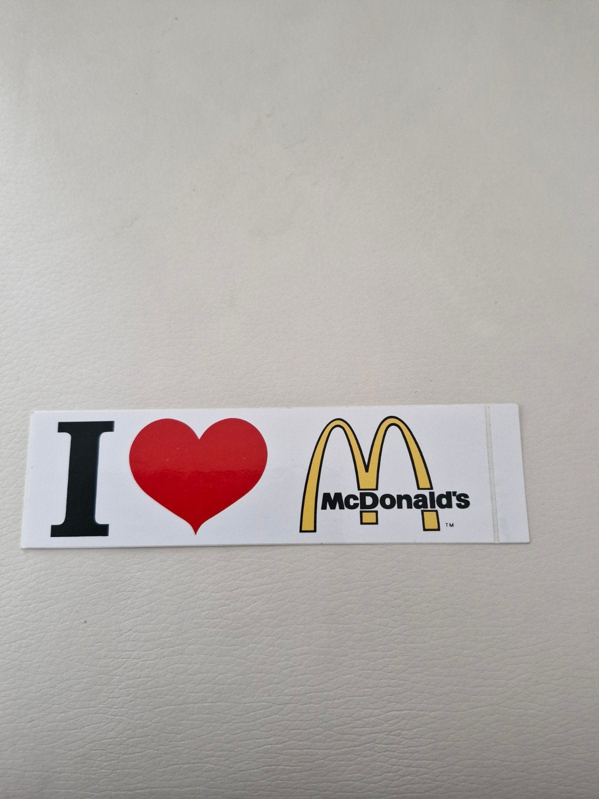 10013 I Love McDonald's Sticker - Nieuw uit jaren 80, Ophalen of Verzenden, Nieuw, Bedrijf of Vereniging
