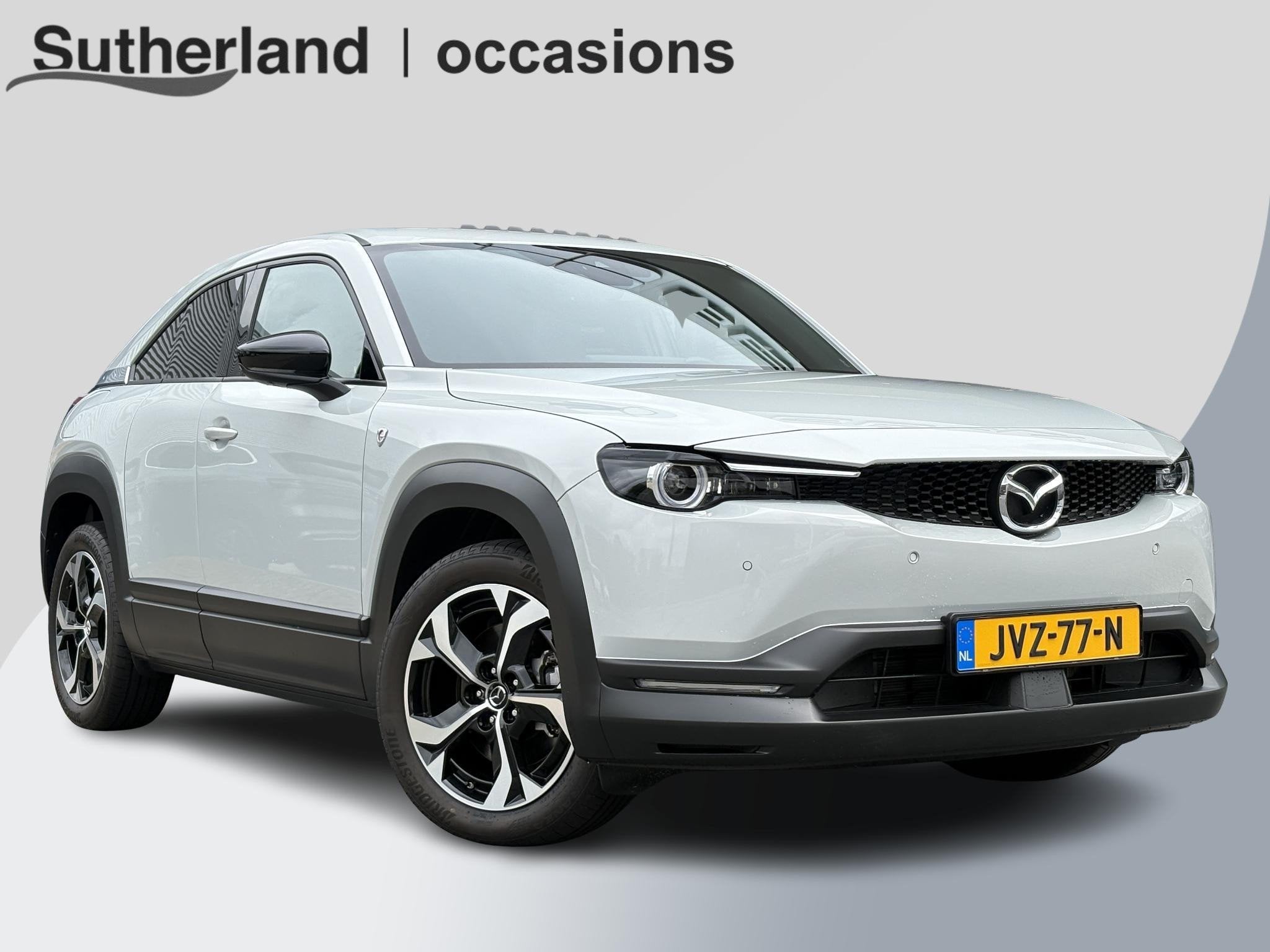 Mazda MX-30 e-SkyActiv R-EV 170 Makoto | Schuifdak | 360 Cam, Gebruikt, Euro 6, Leder en Stof, Wit