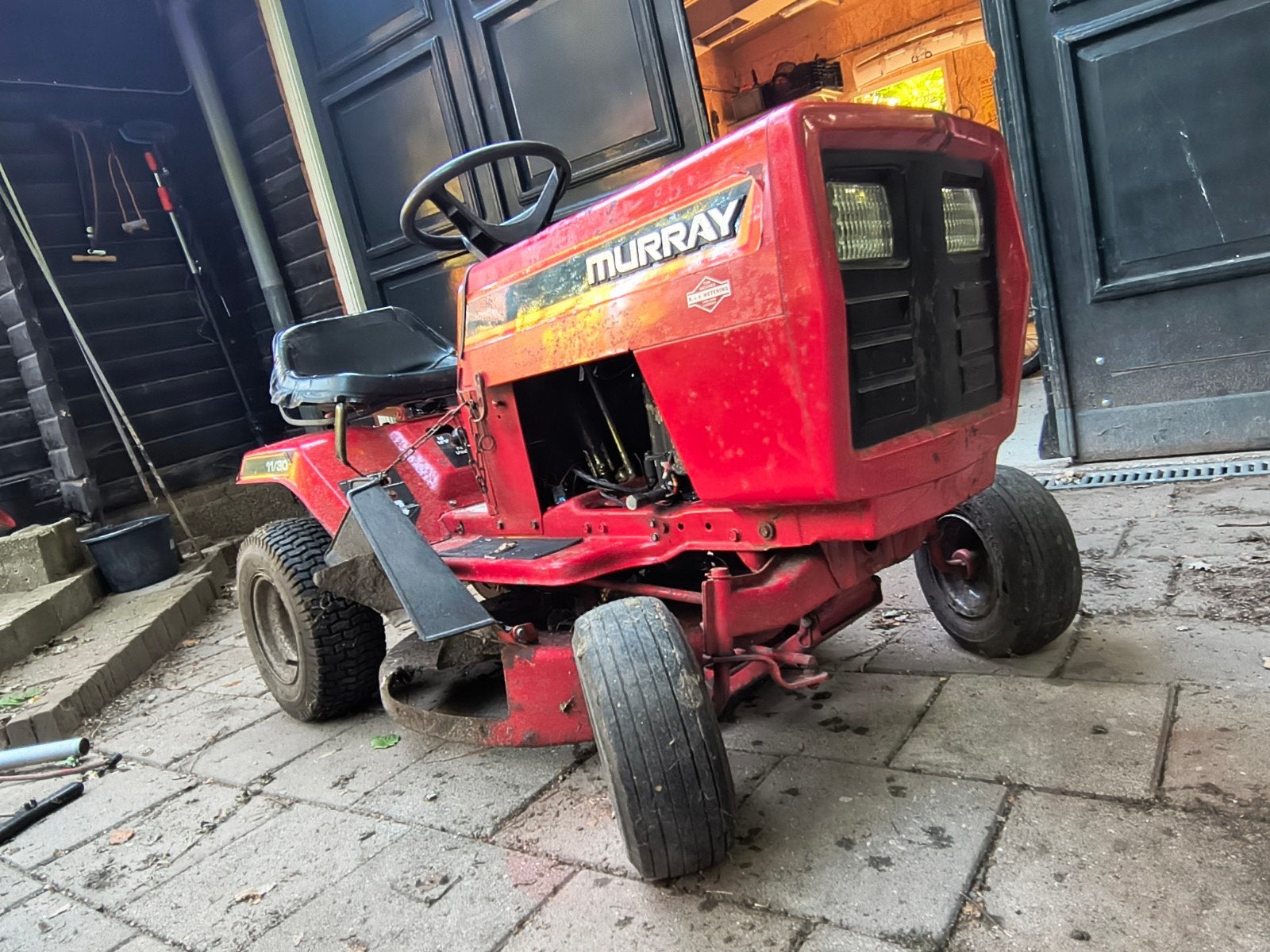 Murray 11/30 Zitmaaier - doet wat ie moet doen, Tuin en Terras, Ophalen, Cirkelmaaier, Gebruikt, Elektrische starter