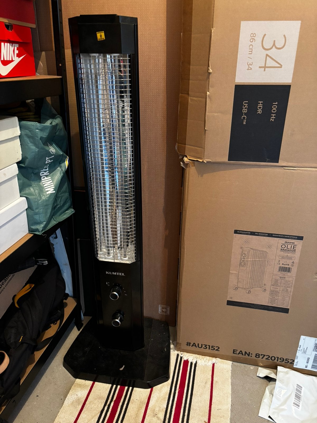 Kumtel elektrische terrasverwarmer – in goede staat, Ophalen, Zo goed als nieuw