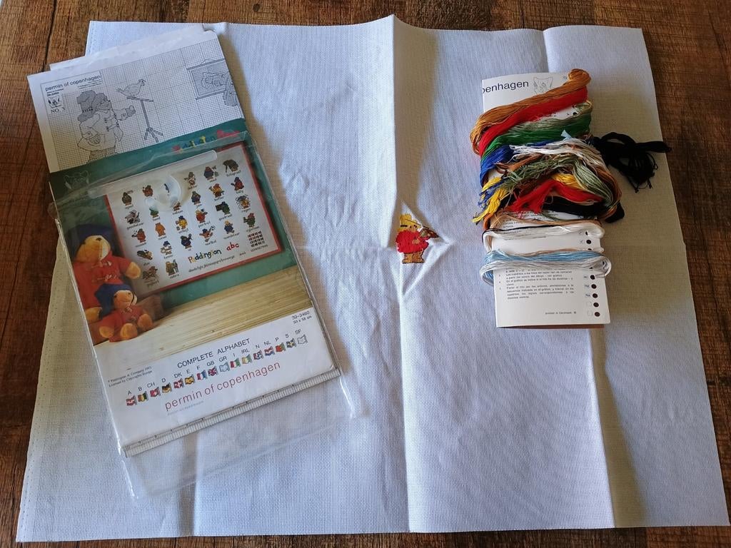 Borduurpakket Beertje Paddington - alfabet, Ophalen of Verzenden, Gebruikt, Borduurpakket