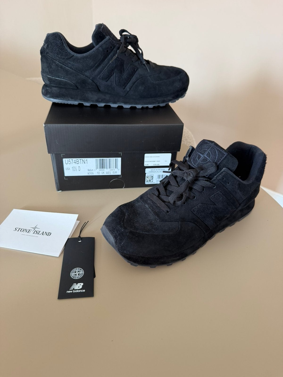 Stone Island x New Balance 574 Ghost – maat 44 – NAVY, Kleding | Heren, Ophalen of Verzenden, Zo goed als nieuw, Blauw