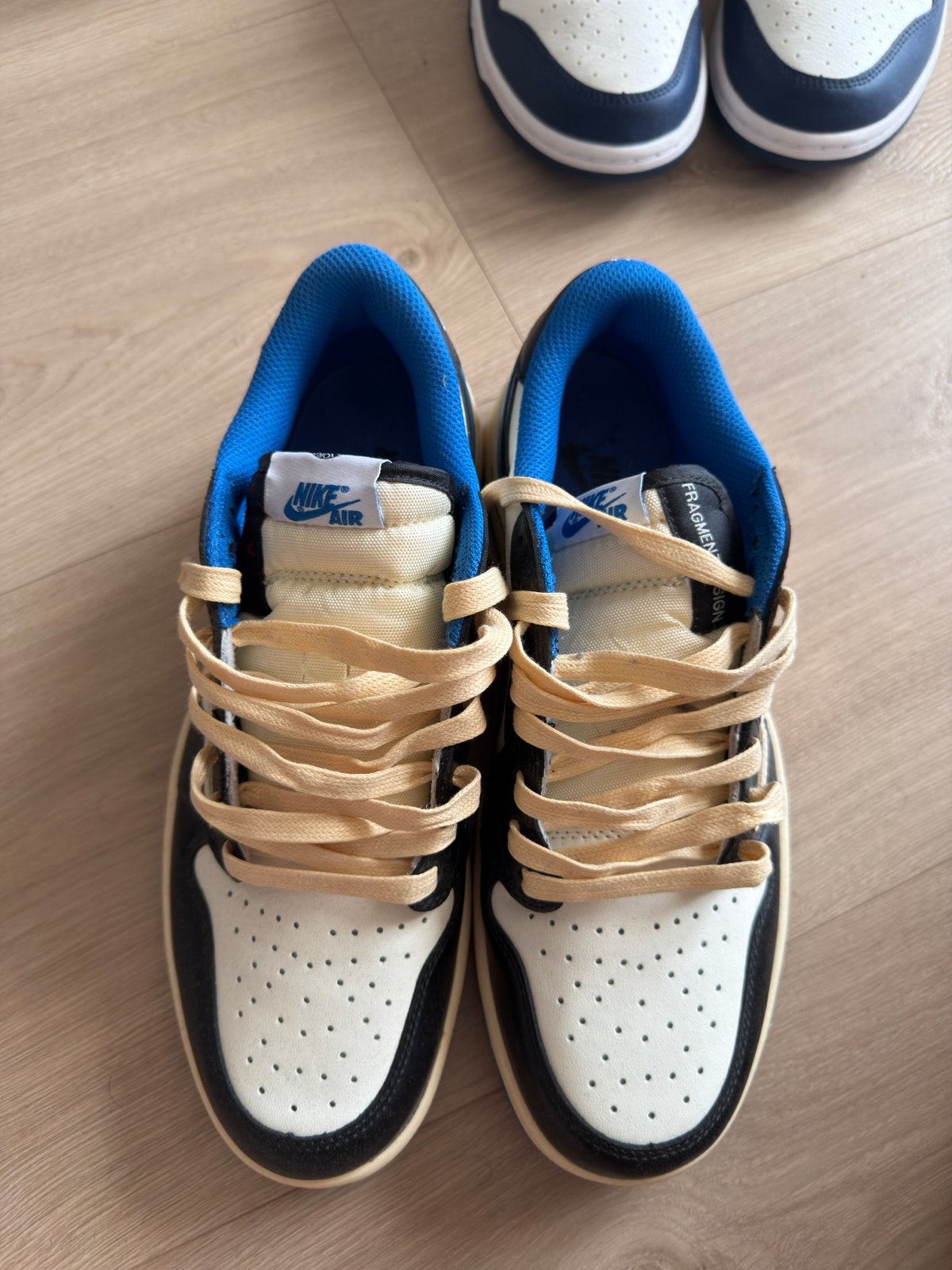 Nike Air Jordan 1 Low Travis Scott Fragment, Blauw, Nieuw, Ophalen of Verzenden, Sneakers of Gympen