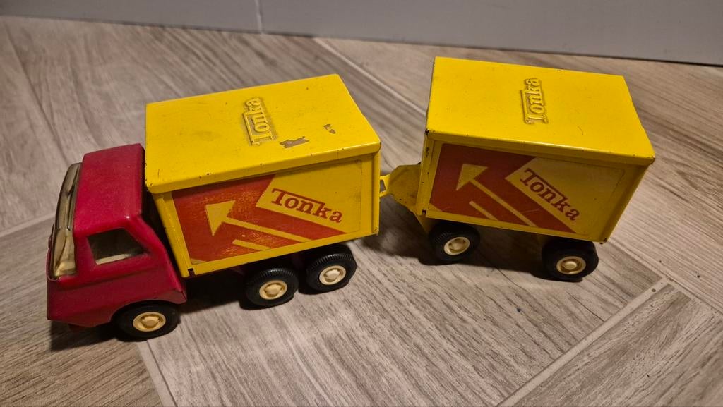 Tonka vrachtwagen met aanhanger, Verzenden, Gebruikt