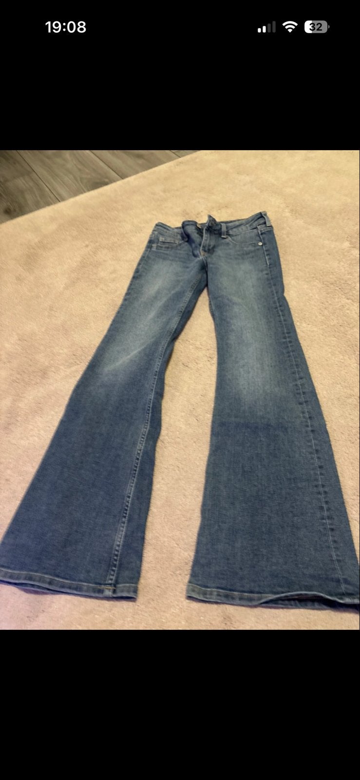 H&M flared jeans maat 32, Kleding | Dames, Ophalen, Gedragen, Blauw, W30 - W32 (confectie 38/40)