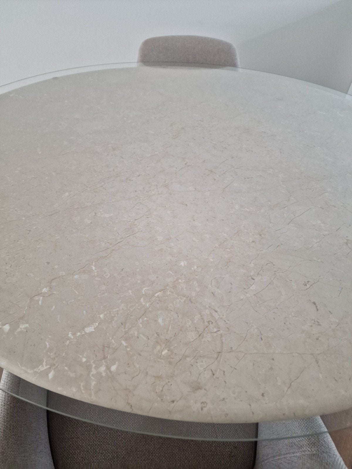 Glazen tafelblad rond 134cm - Nieuw, Ophalen, Rond, Nieuw, Glas