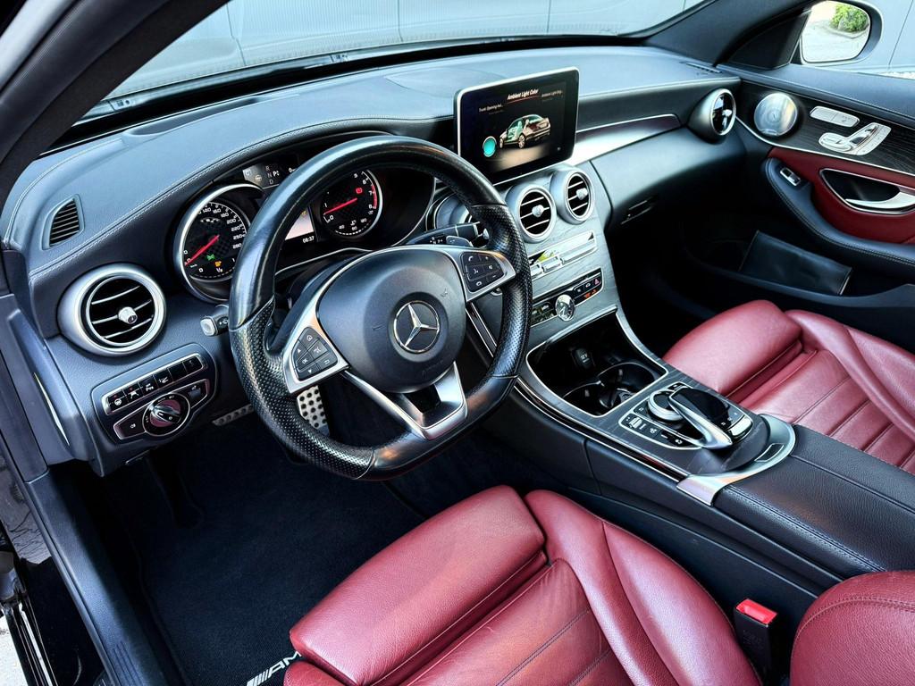 Mercedes-Benz C-klasse 450 AMG 4MATIC Burmester / Leer / Mem, Auto's, Euro 6, 367 pk, Leder, Bedrijf