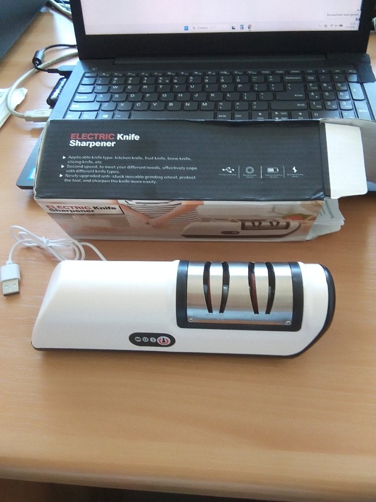 eenvoudige elektrische messenslijper, Overige typen, Kunststof, Ophalen of Verzenden, Zo goed als nieuw