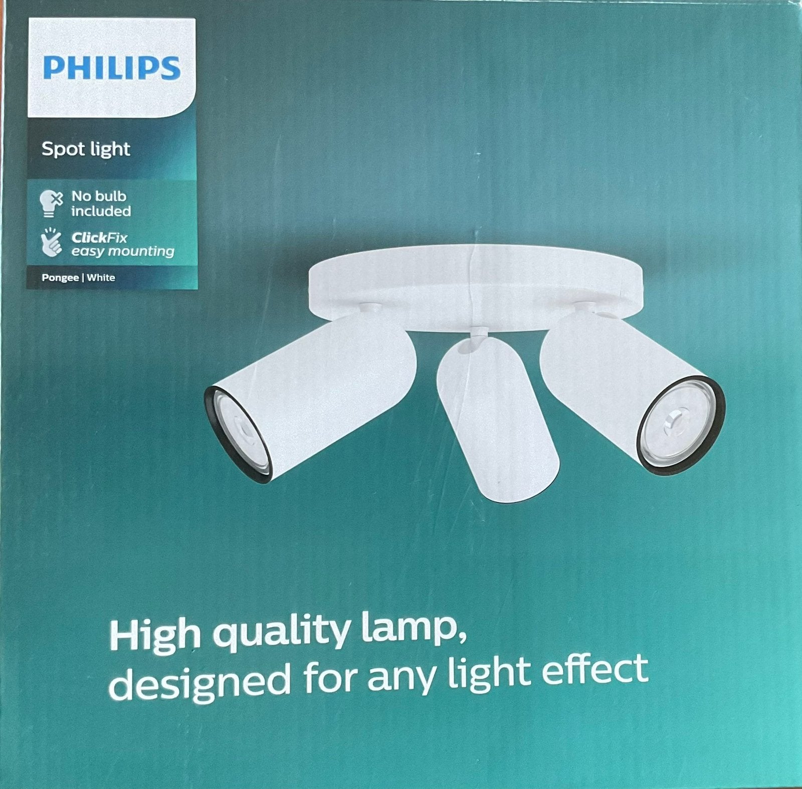 Witte Philips opbouw spot met drie IKEA dimbare ledspots, Ophalen of Verzenden, Zo goed als nieuw
