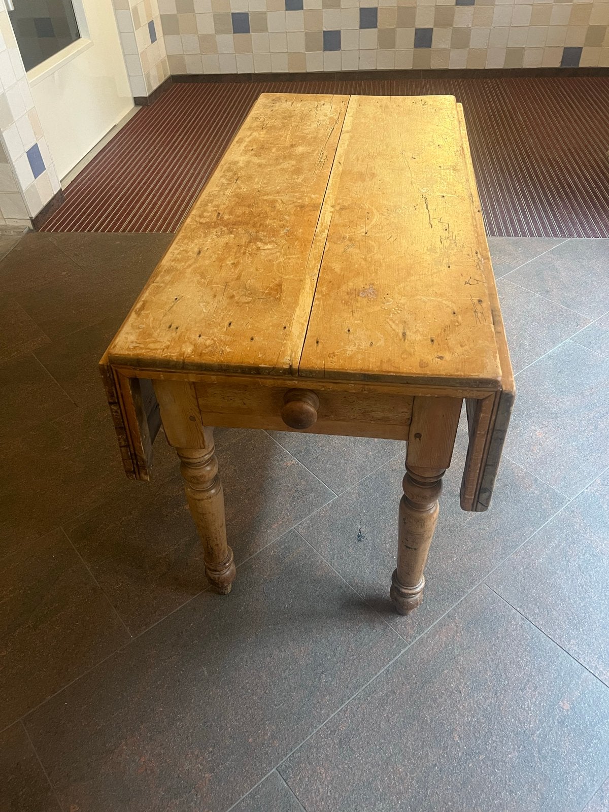 Antieke uitschuifbare tafel met lade - opknapper, Ophalen