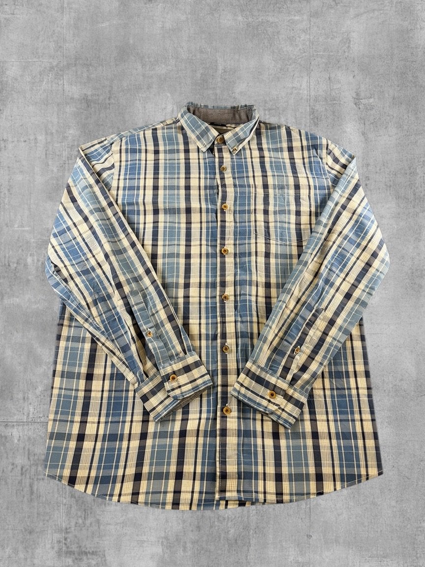Lee blouse blauw geruit heren maat XL overhemd flanel check, Zo goed als nieuw, ProductSafetyEU@kontoorbrands.com, LeeWrangler Belgium Services BV