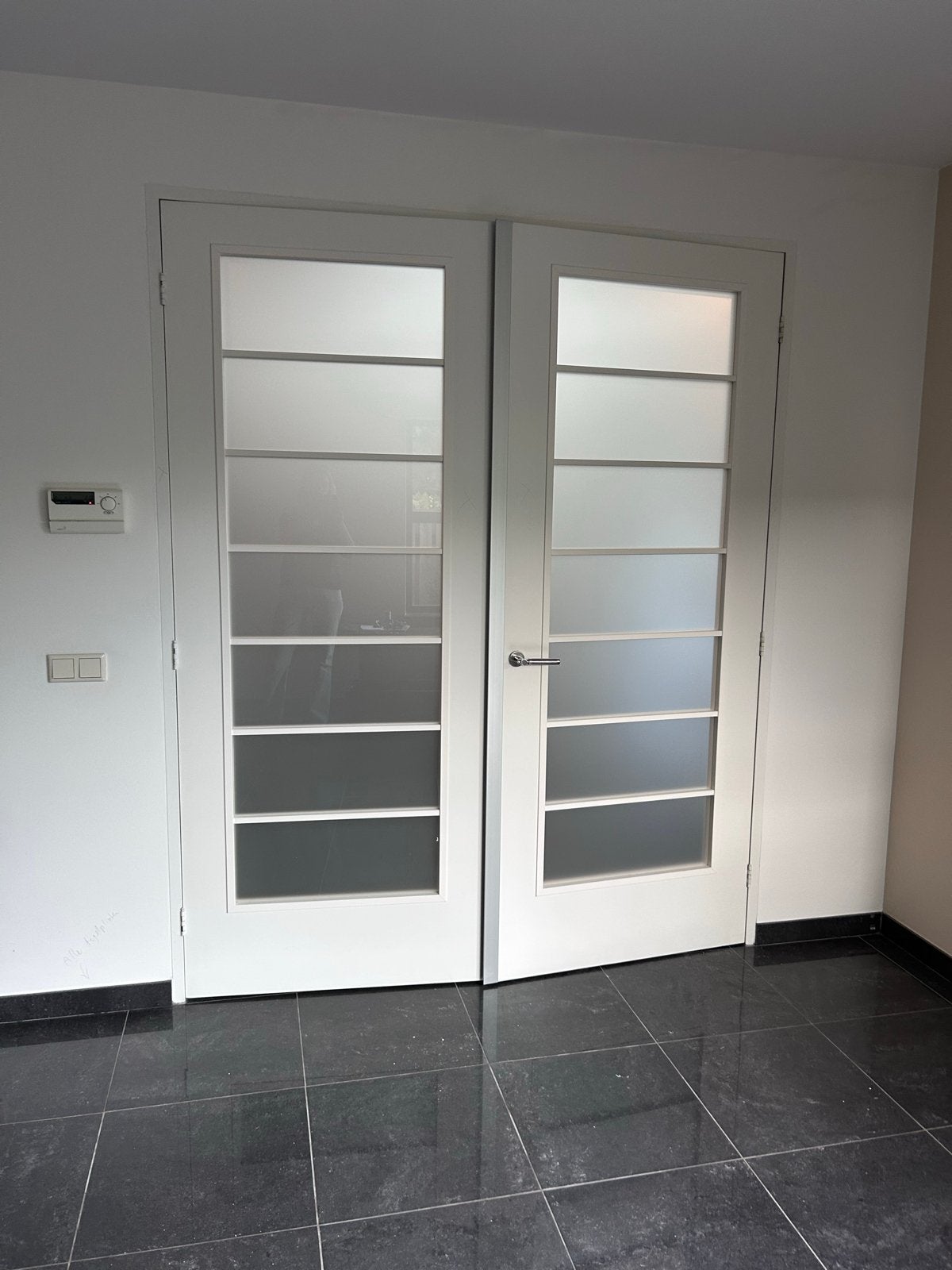 Set van 2 binnendeuren met glas, 190x230cm, Ophalen, Gebruikt, Binnendeur, Hout
