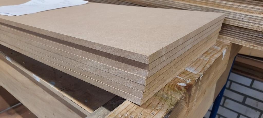 MDF stukken 12mm - diverse afmetingen, Ophalen