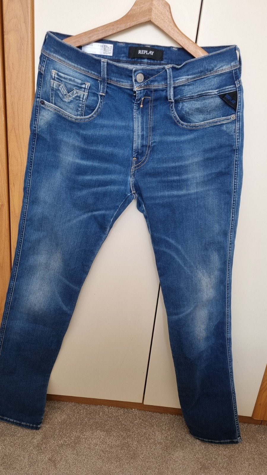 Replay Anbass Hyperflex X-Lite Jeans - Maat W31, Blauw, W32 (confectie 46) of kleiner, Ophalen of Verzenden, Gedragen