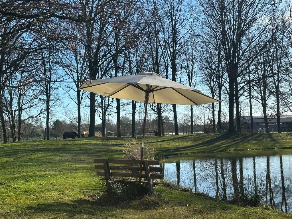 Bolero parasols | NIEUW! | Crème 3m + zwart 2.5m, Ophalen, Nieuw, 2 tot 3 meter, Waterdicht