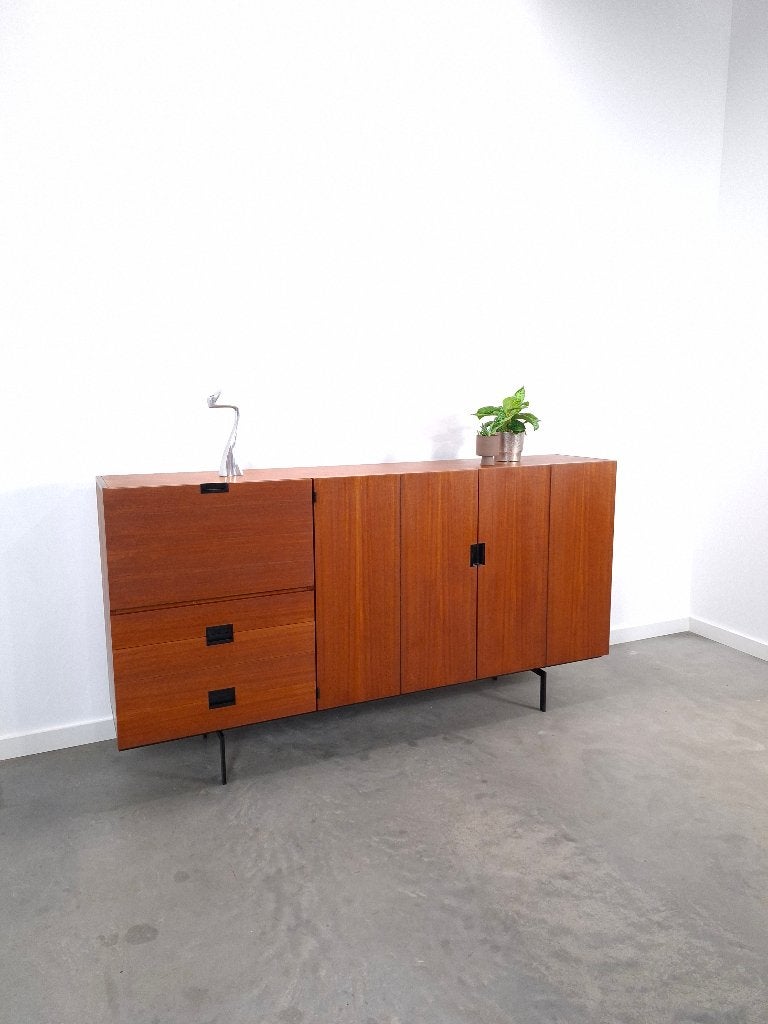 Pastoe CU09 Highboard Cees Braakman Japanse Serie, Huis en Inrichting, Gebruikt, Teakhout, Ophalen of Verzenden, 200 cm of meer