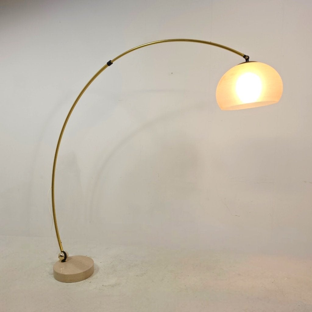 Goffredo Reggiani voor Guzzini booglamp Italiaans design 70s, Ophalen, Gebruikt, Metaal, 150 tot 200 cm