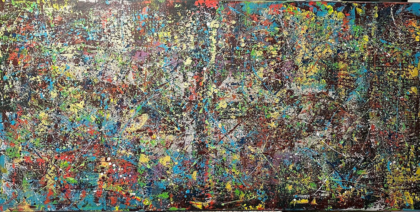 Valera- Kleurrijke abstract- Handgeschilderd- Uniek- XXXL, Ophalen of Verzenden