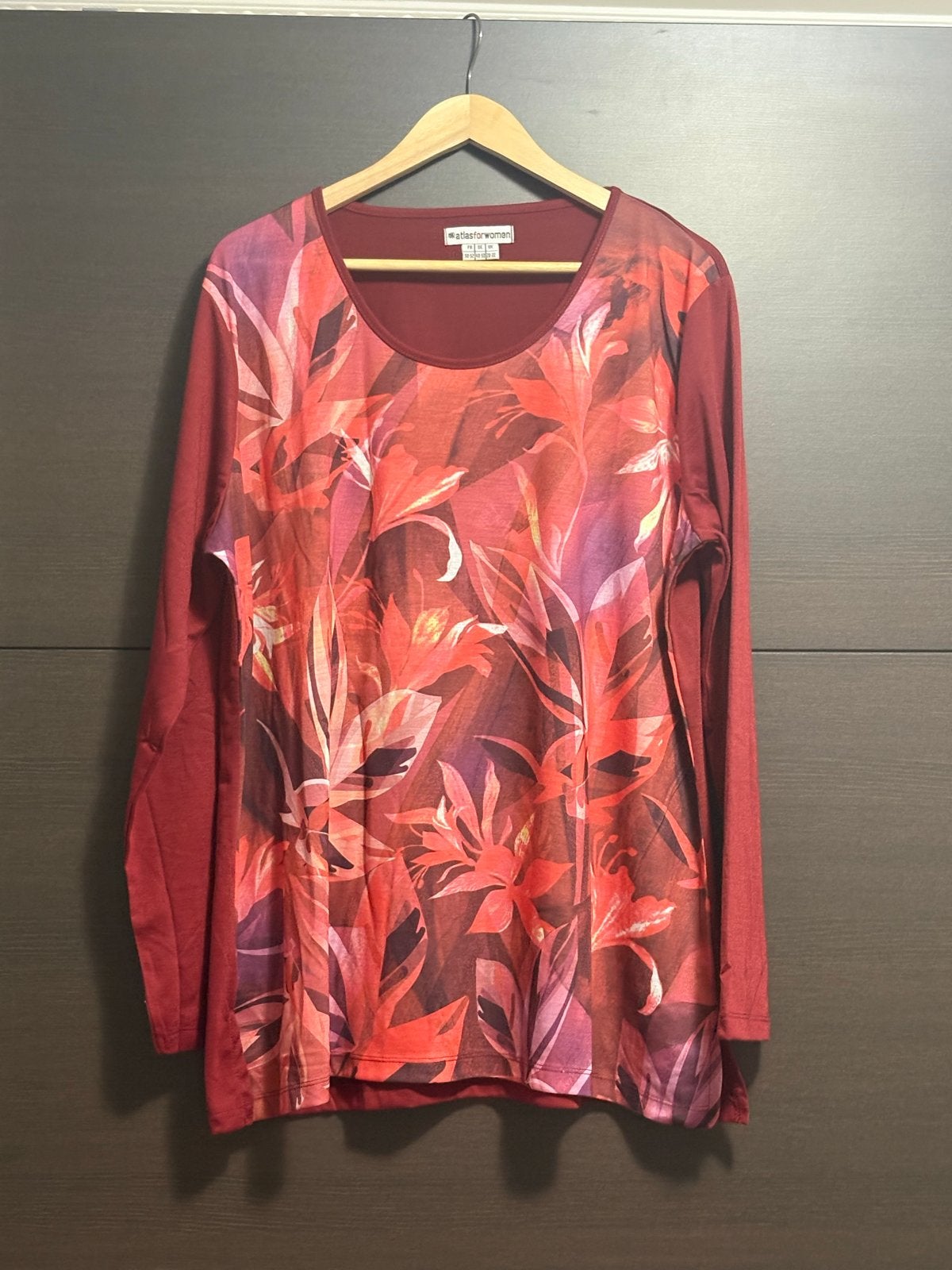 Atlas for Women Tuniek met lange mouwen en bloemenprint, Kleding | Dames, Maat 46/48 (XL) of groter, Nieuw, Ophalen of Verzenden